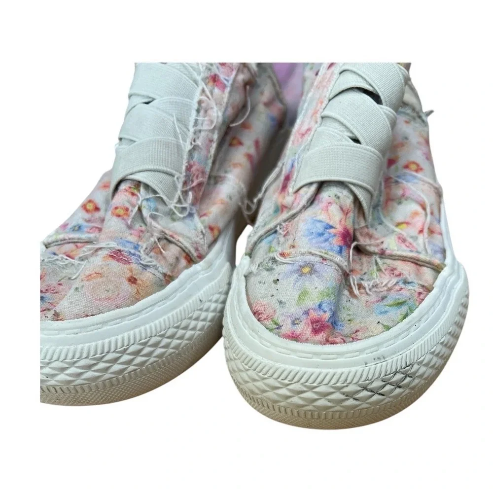 Blowfish Malibu Kids Floral Distressed Slip On Sneakers - Multi Color - Size 3